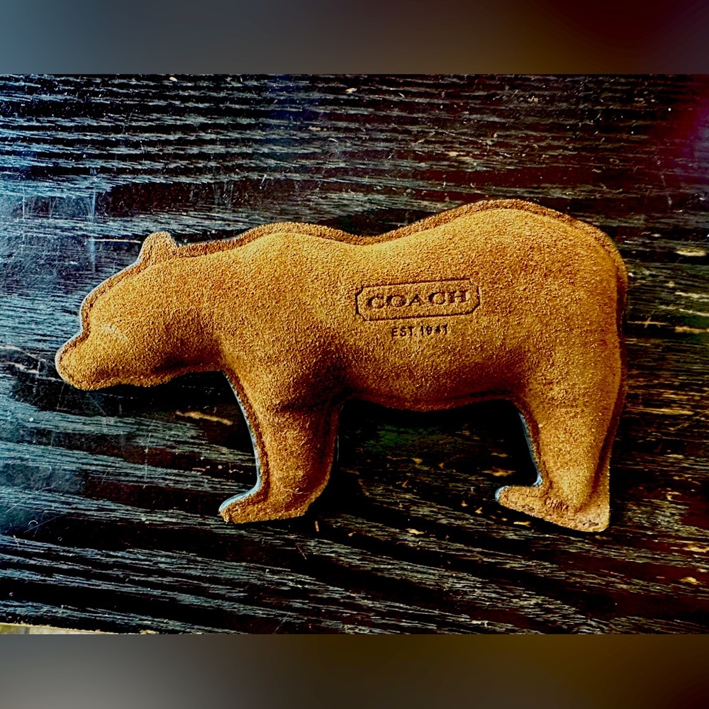 Coach Leather Bear Paperweight Rare